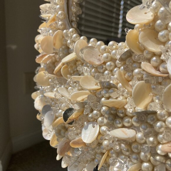 Viral TJMaxx Pearl Shell Beaded Boho Shoulder Bag - Picture 2 of 3